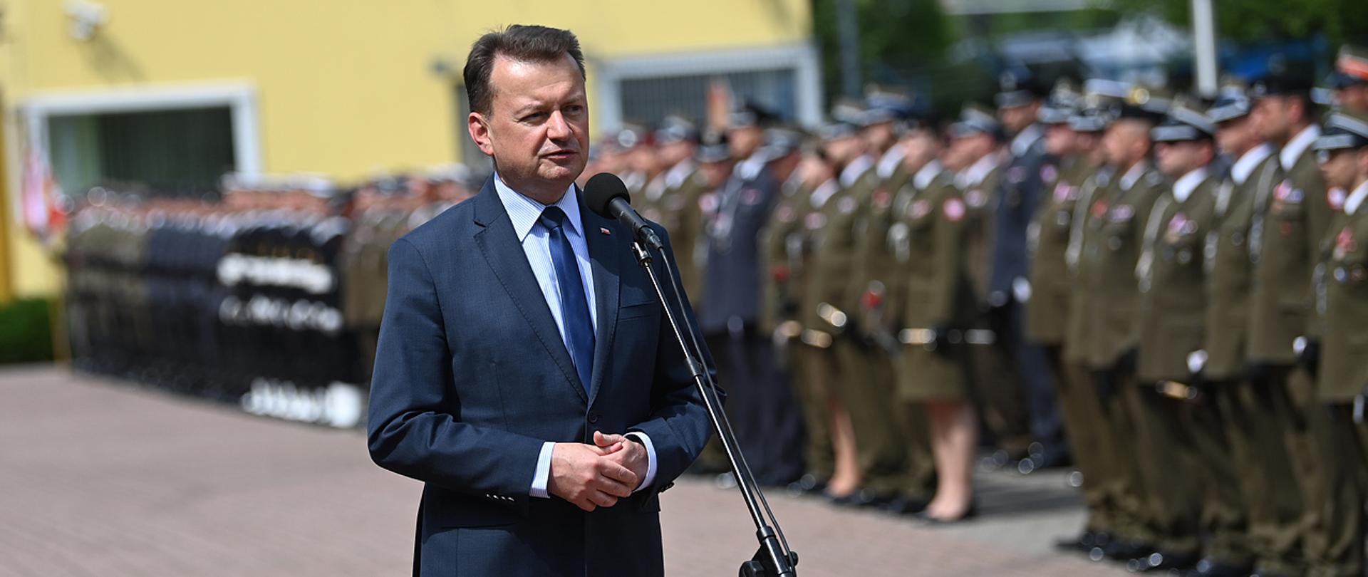 27 czerwca 2023 r. w Dowództwie Generalnym RSZ Mariusz Błaszczak, minister obrony narodowej, wziął udział w uroczystych obchodach święta DG RSZ. Fot. kpr. Wojciech Król/CO MON