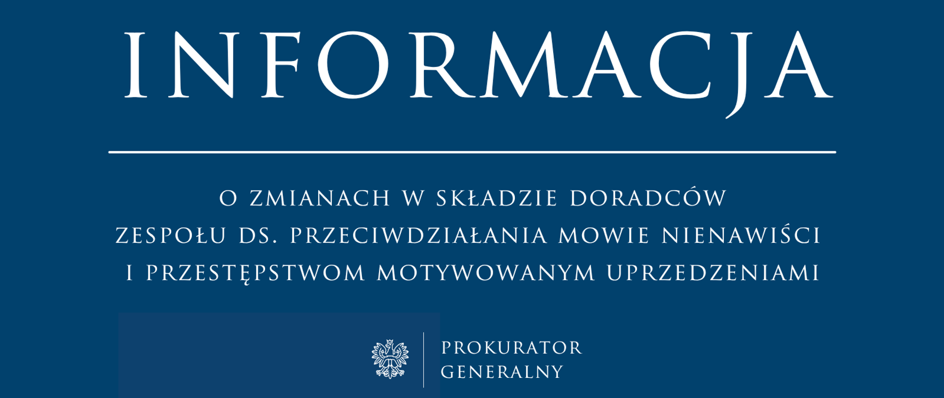 Zmiany w składzie doradców zespołu ds. przeciwdziałania mowie nienawiści i przestępstwom motywowanym uprzedzeniami