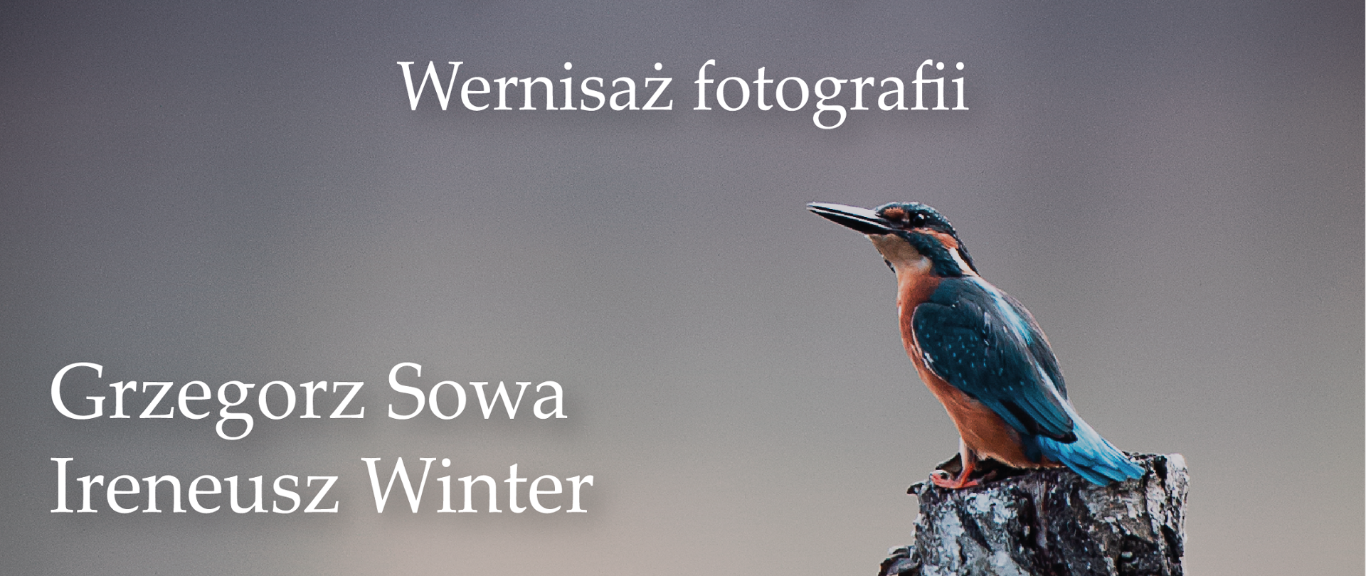 Grafika plakatu z zaproszeniem na Wernisaż fotografii pt. "Muzyka w przyrodzie" 04.04.2025r. godz. 17.00