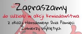 Zaproszeniu do udziału w akcji krwiodawstwa