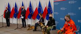 Konferencja prasowa ws. ustawowego uregulowania opieki nad zwierzętami w służbach podległych MSWiA