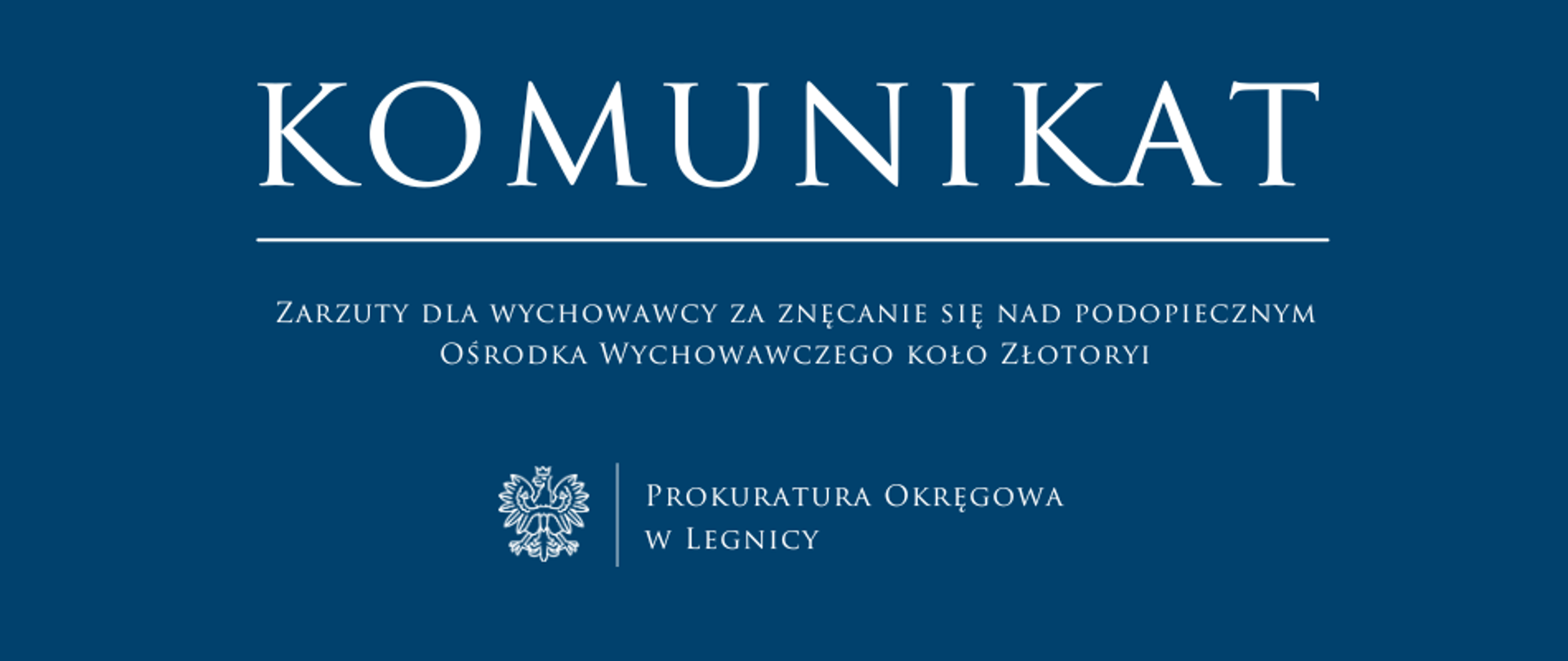 Zarzuty dla wychowawcy za znęcanie się nad podopiecznym Ośrodka Wychowawczego koło Złotoryi