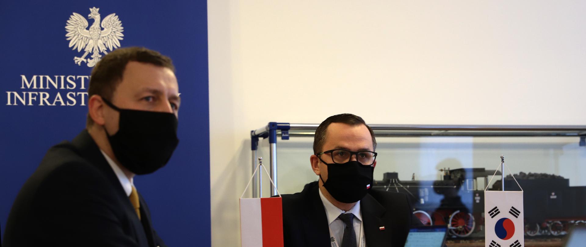 Pełnomocnik rządu ds. CPK Marcin Horała rozmawiał z minister gruntów, infrastruktury i transportu Republiki Korei, Kim Hyun-mee