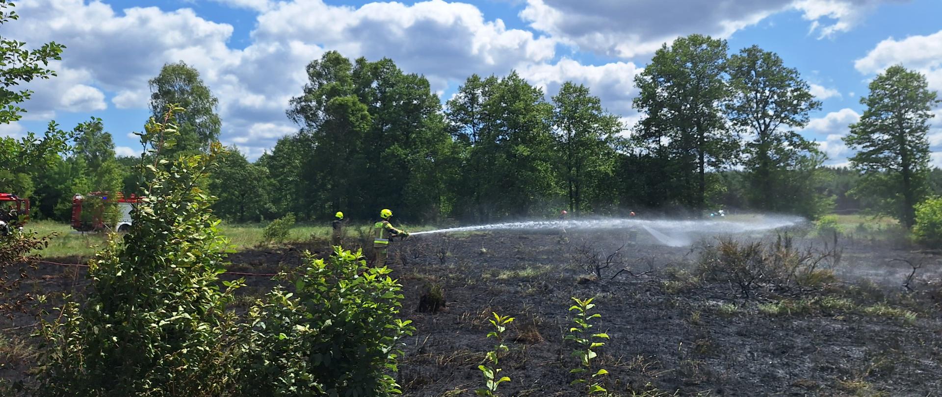 Pogorzelisko oraz strażacy