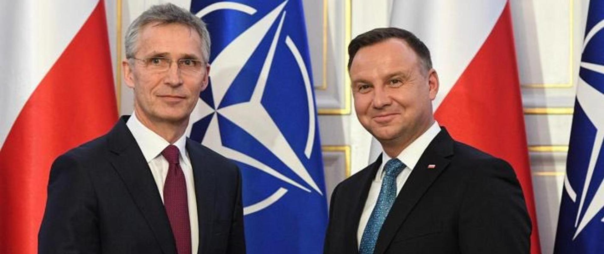 Prezydent Andrzej Duda i Sekretarz Generalny NATO
