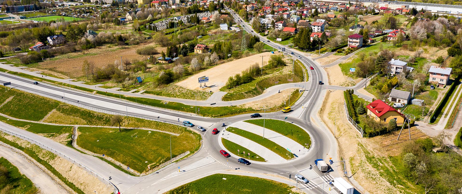 Rondo na drodze krajowej w Sanoku