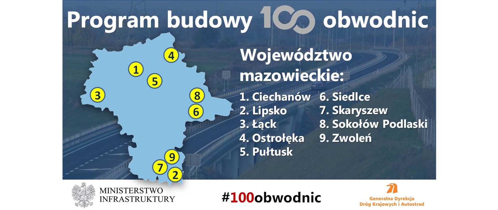 Województwo mazowieckie - 100 obwodnic
