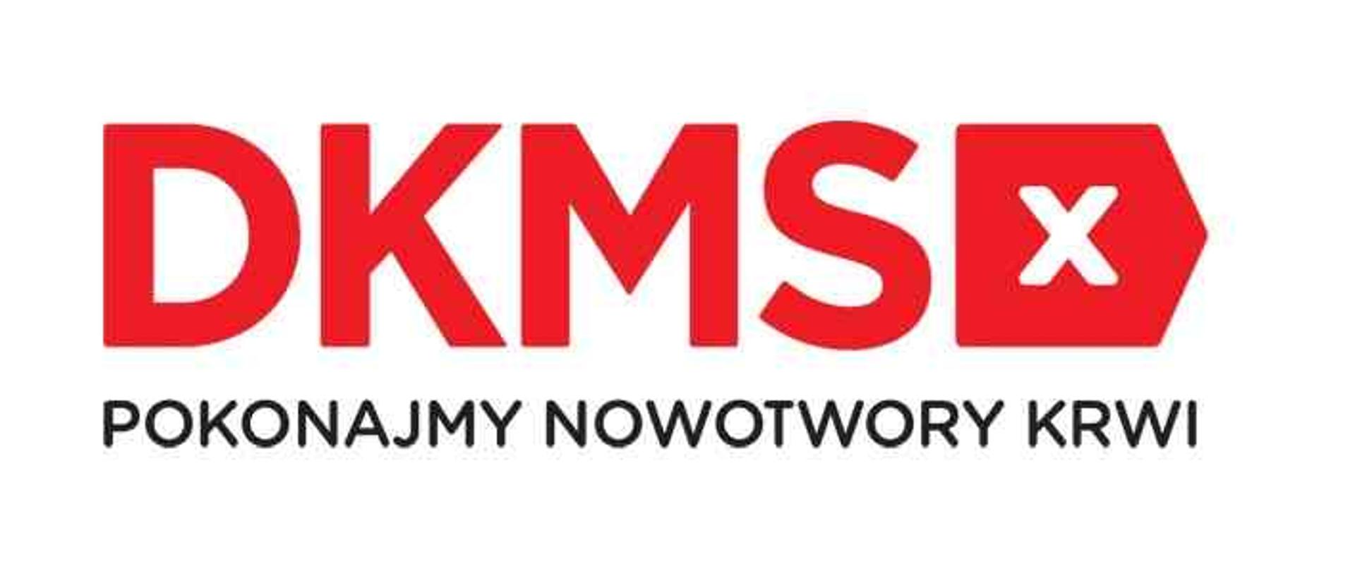 Napis DKMS i pokonajmy nowotwory krwi