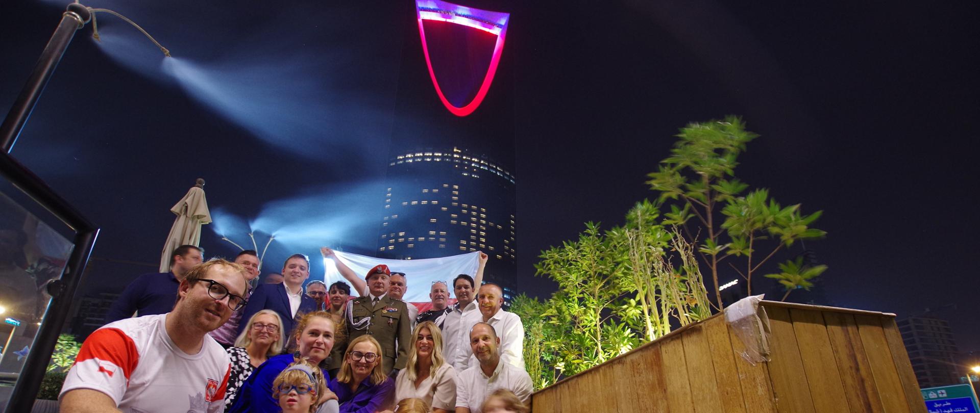 Illumination of the Kingdom Tower on the occasion of the Polish Army Day 2022