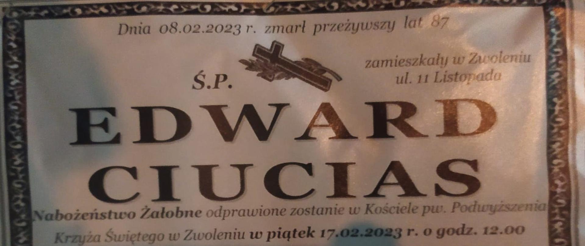 Śp. mł.bryg. Edward Ciucias