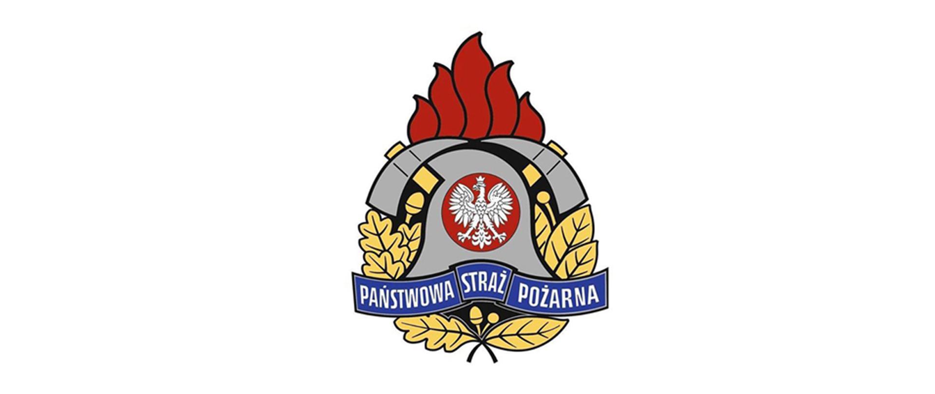 Logo Państwowej Straży Pożarnej.