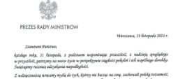 List Prezesa Rady Ministrów