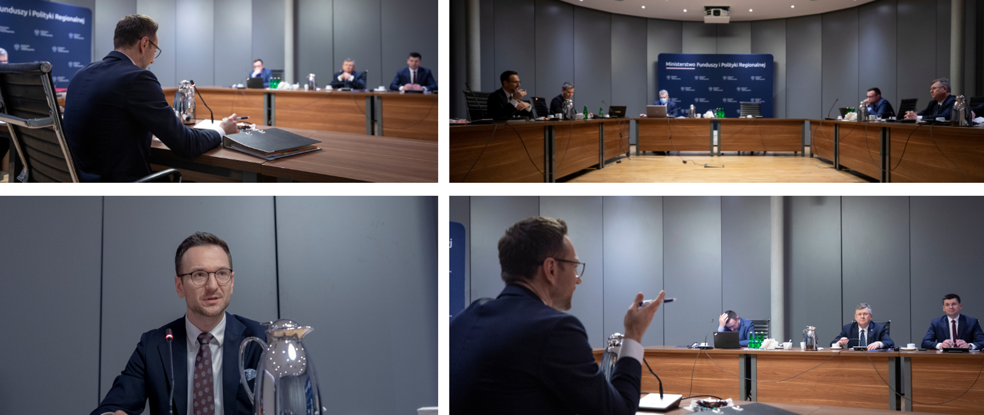 kolaz zdjęć ze spotkania z ministrem Budą