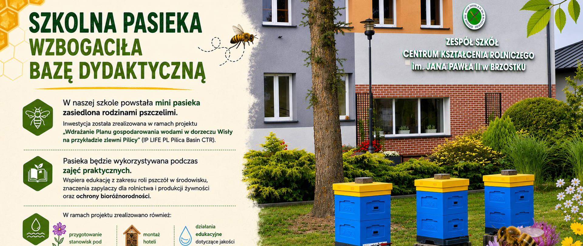 Szkolna pasieka wzbogaciła bazę dydaktyczną 1