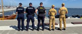 Na zdjęciu funkcjonariusze służb biorących udział w akcji PLAŻA