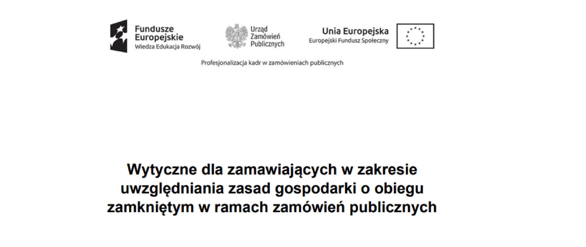 Wytyczne gospodarki o obiegu zamkniętym dla zamawiających