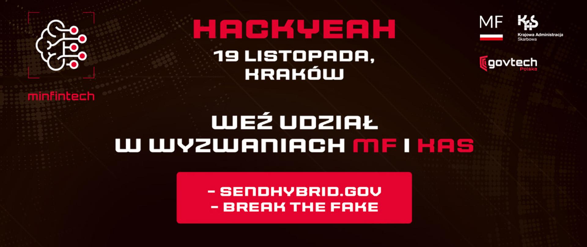 Hackyeah Kraków weź udział w wyzwaniach MF i KAS