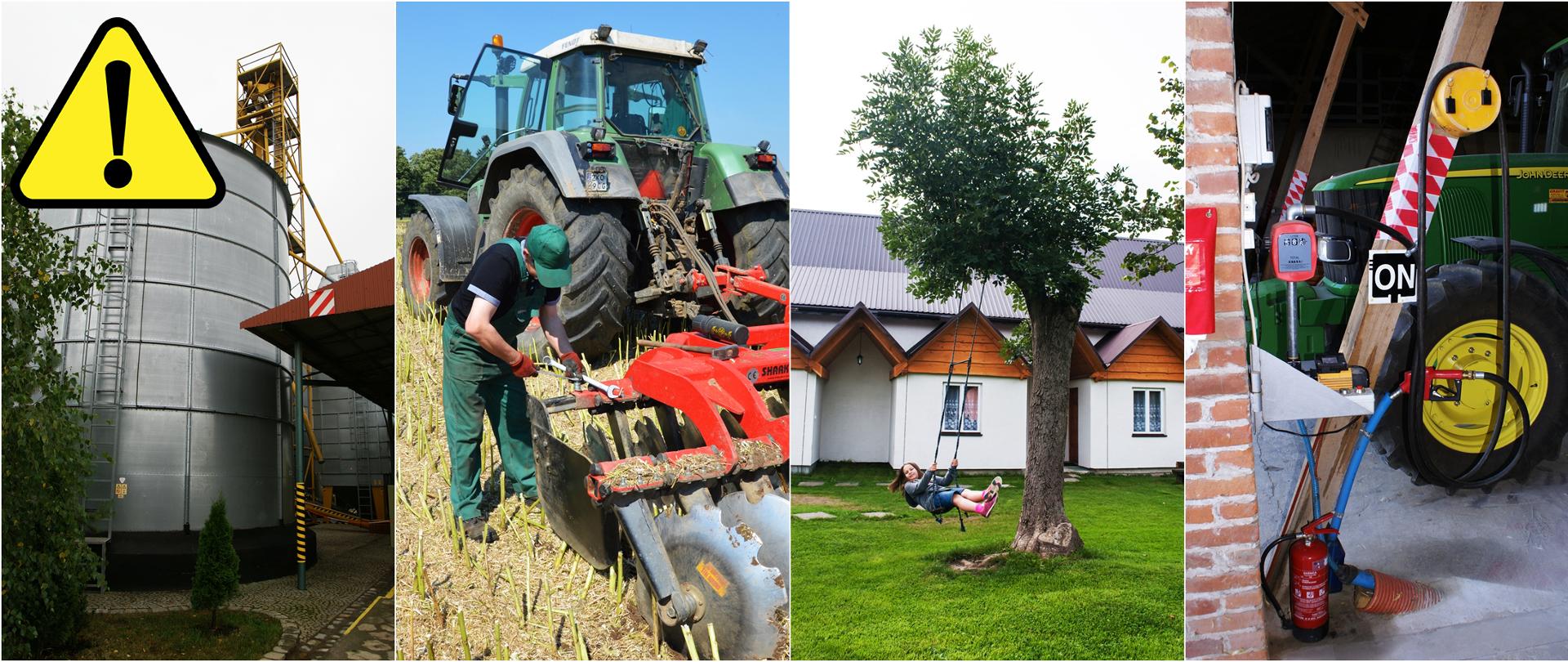 Kolaż - bezpieczne gospodarstwo rolne