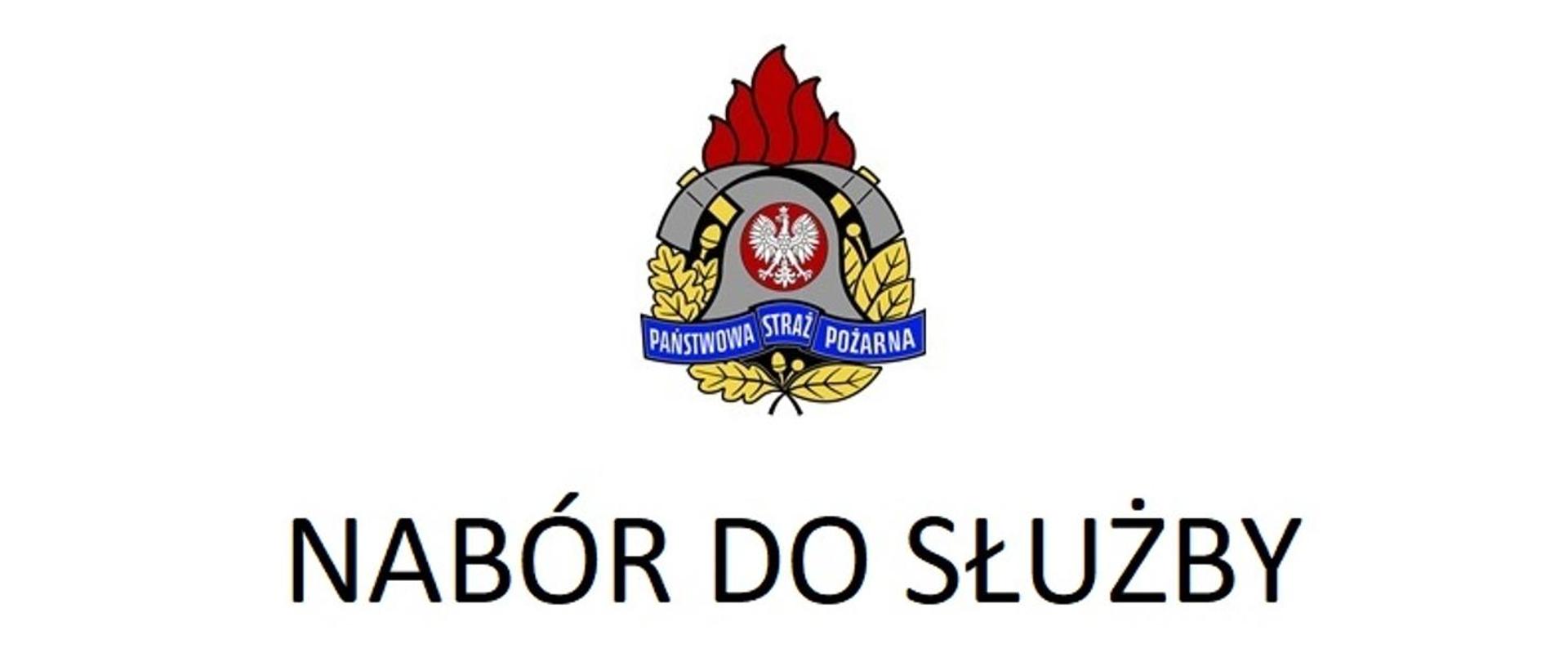 Logo PSP z podpisem nabór do służby 