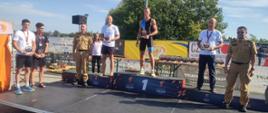 Podium z VI Mistrzostw Polski Strażaków w Kraśniku.
