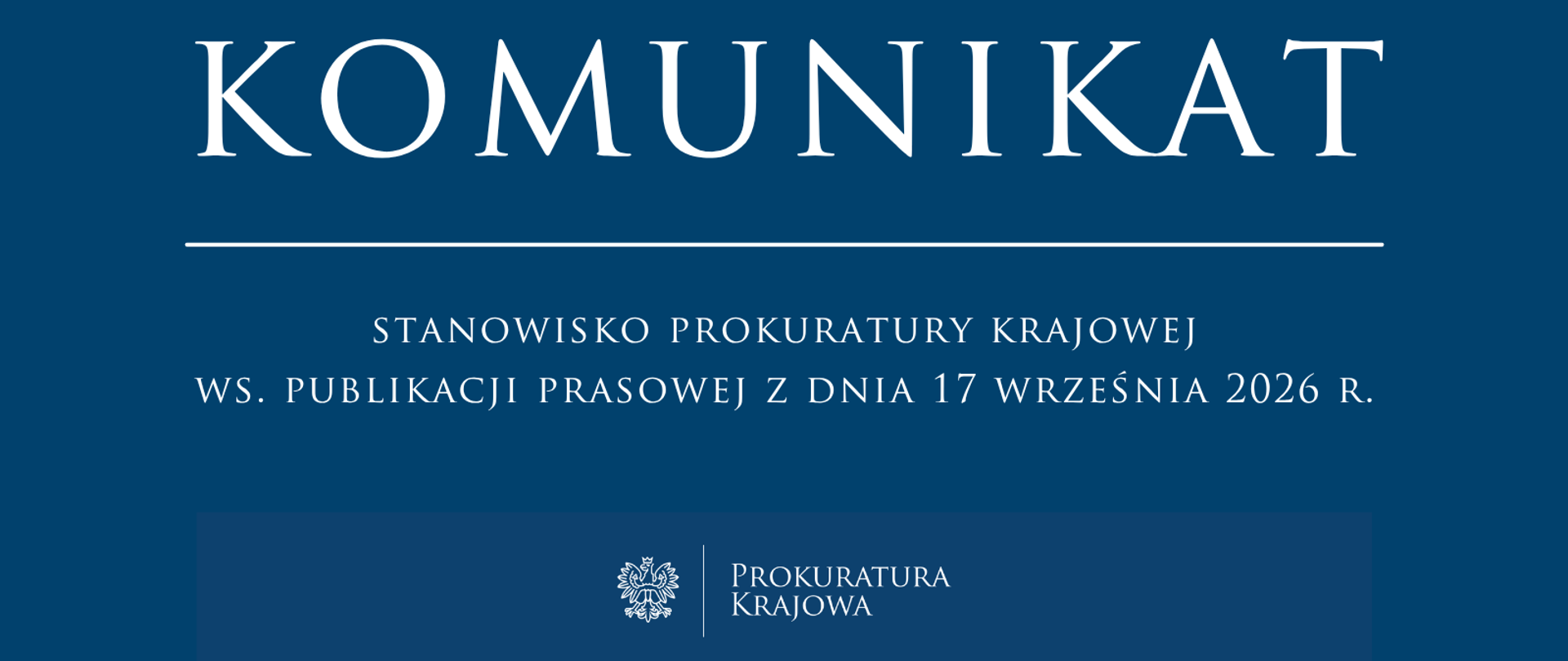 170926stanowisko prokuratury krajowej ws. publikacji prasowej