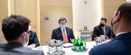 Spotkanie Sekretarza Stanu Szymona Szynkowskiego vel Sęka z Głównym Negocjatorem Albanii ds. akcesji do UE, Ministrem Stanu Zefem Mazim