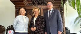 Pani ambasador Albanii gościła z wizytą w naszym liceum. Fot. Anna Jaśkiewicz