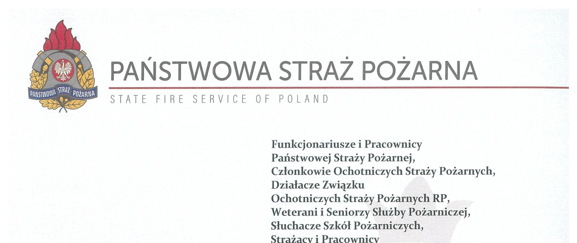 Życzenia KG PSP z okazji Dnia Strażaka