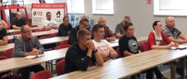 Spotkanie z Komendantami Gminnymi OSP oraz przedstawicielami jednostek Ochotniczych Straży Pożarnych z terenu powiatu wąbrzeskiego biorących udział w działaniach ratowniczych.