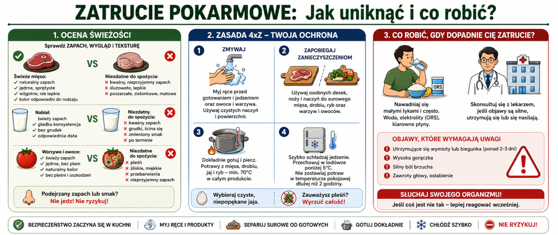 Jedzenie w domu i na mieście - jak nie wpaść w pułapkę zatrucia?