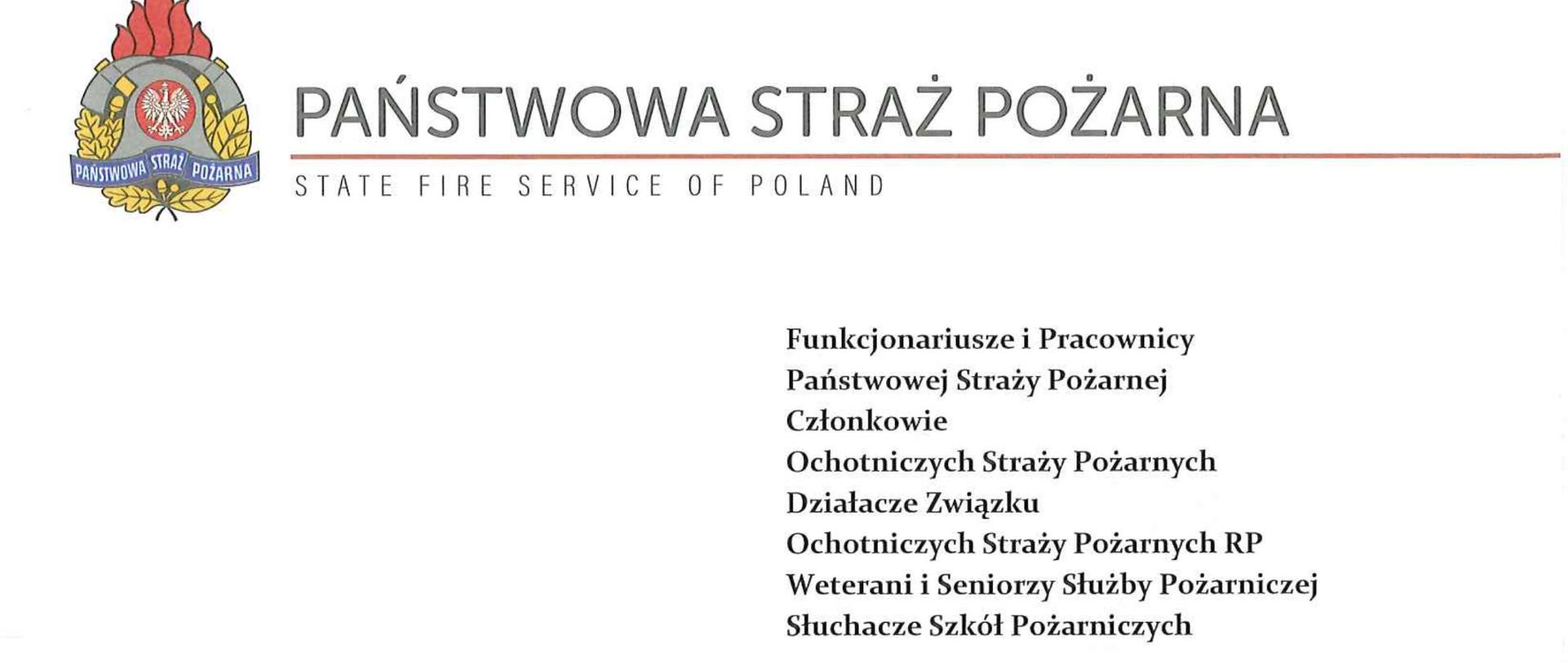 List okolicznościowy Komendanta Głównego PSP z okazji Narodowego Święta Niepodległości