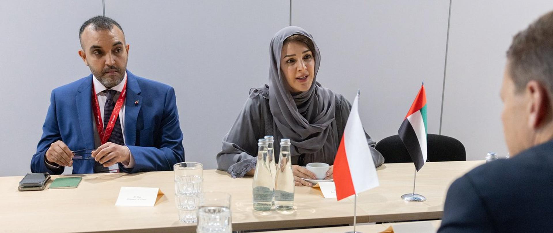 Deputy Prime Minister, Foreign Minister, Radosław Sikorski spoke with the UAE Minister of State for International Cooperation, Reem Al-Hashimy.