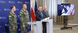 Konferencja ministra Marcina Kierwińskiego, wiceministra Czesława Mroczka, Straży Granicznej nt. Przestępczości narkotykowej