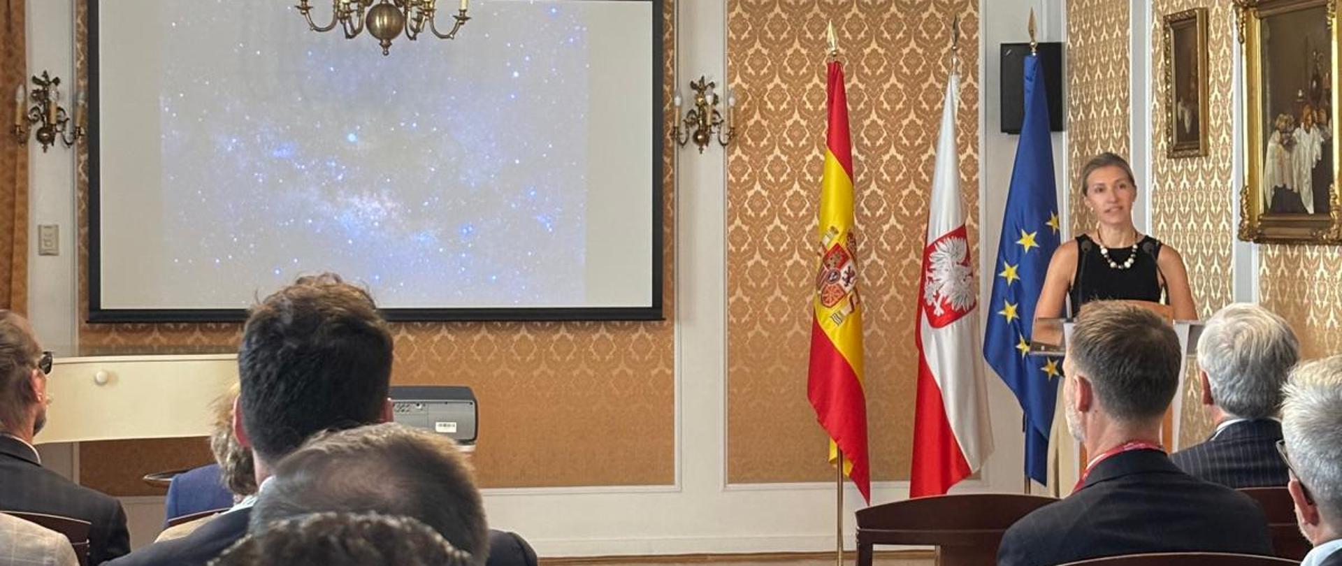 Konferencja Perspectives for cooperation in space. Poland and Spain wystąpienie otwierające Pani Ambasador