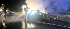 Pożar samochodu osobowego na trasie S8