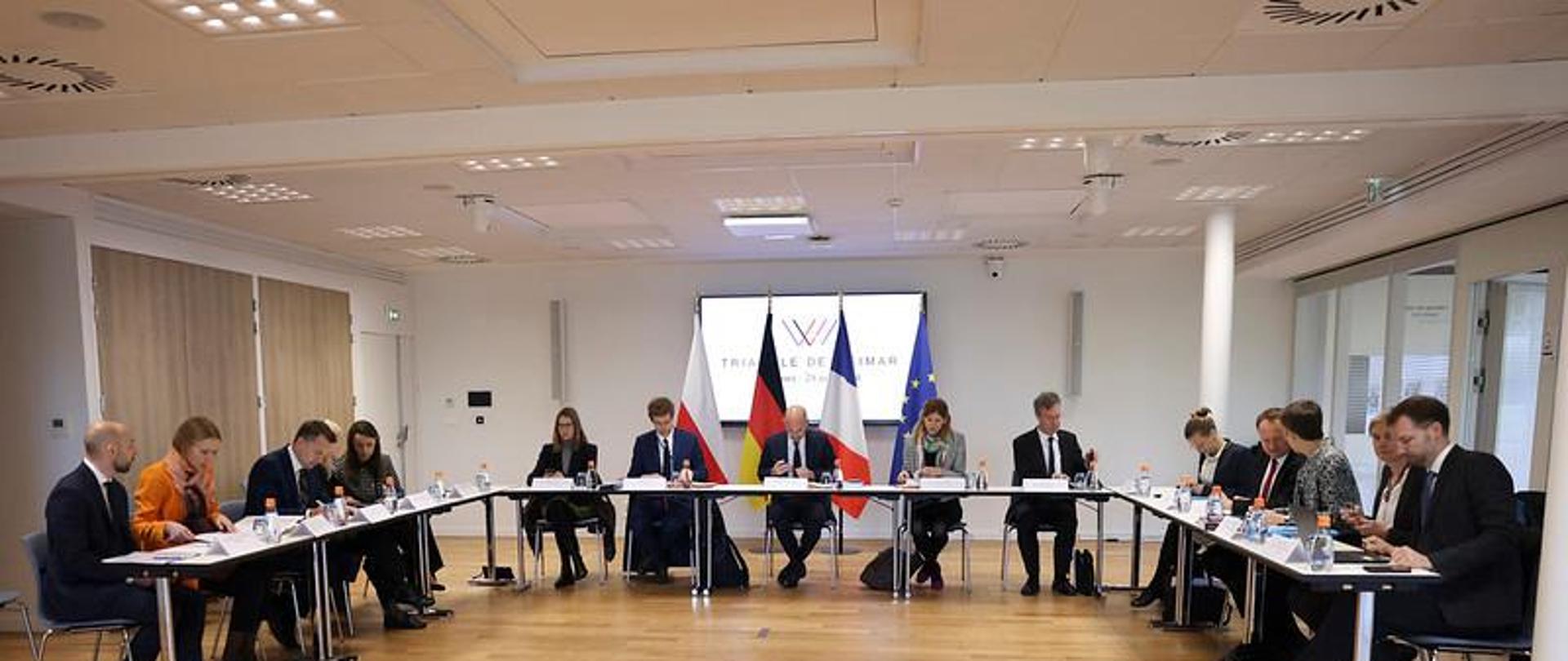 Minister Adam Szłapka podczas spotkania Ministrów ds. Europejskich państw Trójkąta Weimarskiego 