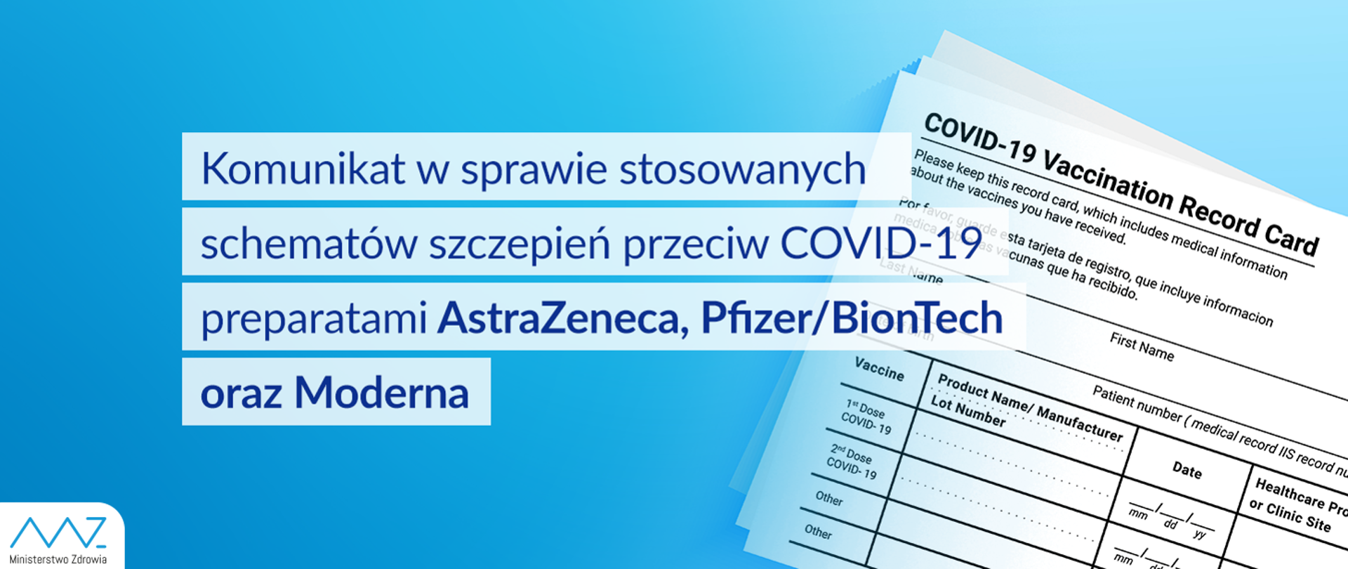 Komunikat nr 13 Ministra Zdrowia w sprawie uznania szczepienia przeciwko COVID-19 wykonanego poza granicami Rzeczpospolitej Polskiej oraz wydania Unijnego Certyfikatu COVID-19 (UCC)