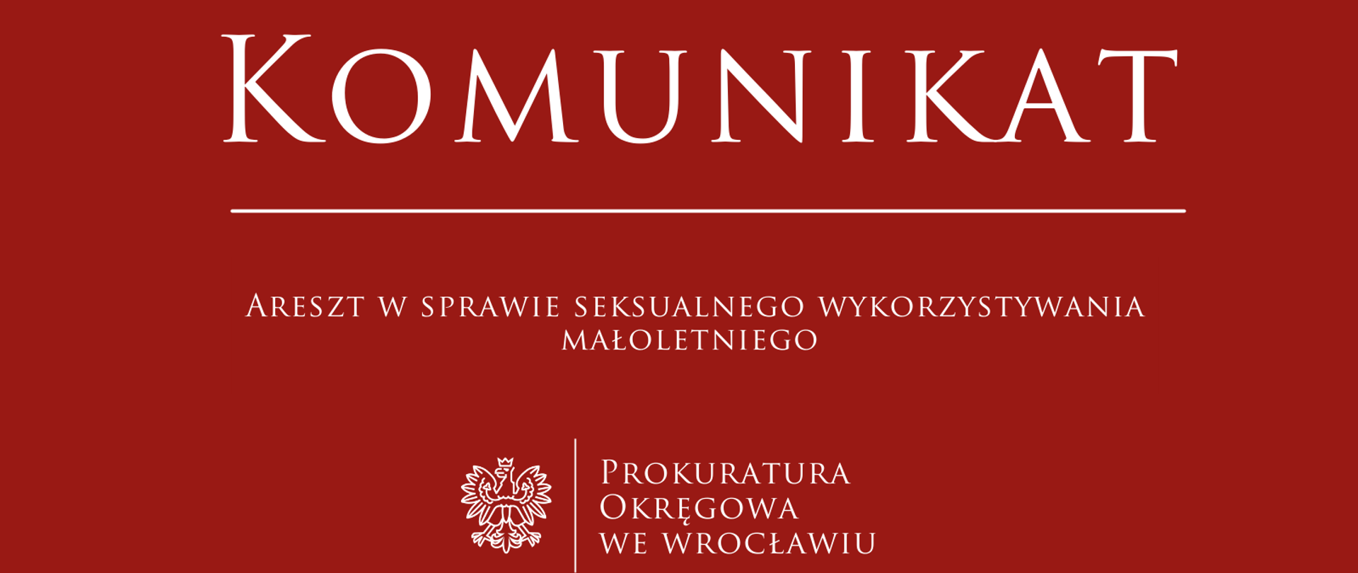 Areszt w sprawie seksualnego wykorzystywania małoletniego 
