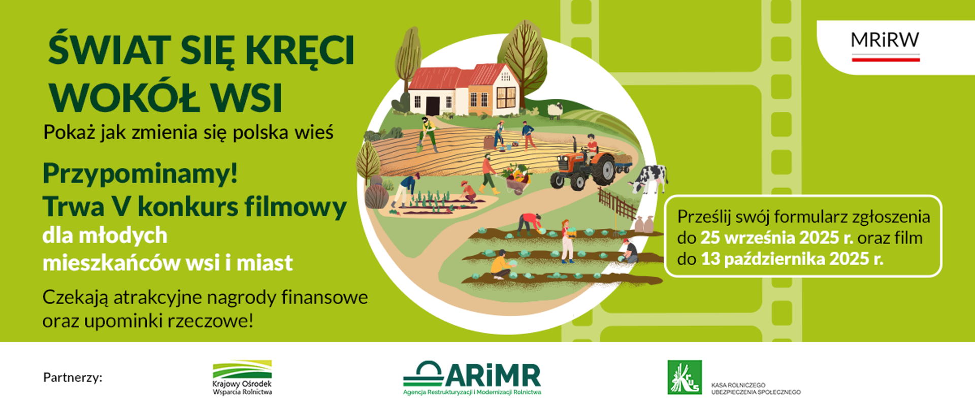 baner - po środku rysunek ludzi pracujących w polu