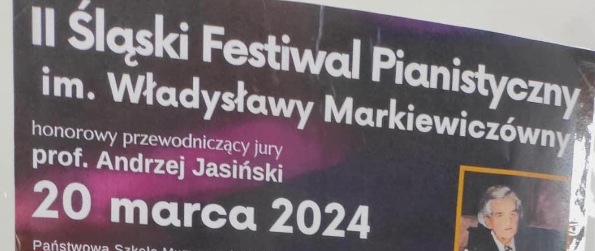 Plakat II Śląski Festiwal Pianistyczny