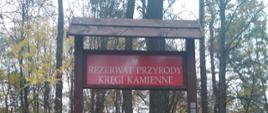 tablica rezerwatu przyrody Kręgi Kamienne