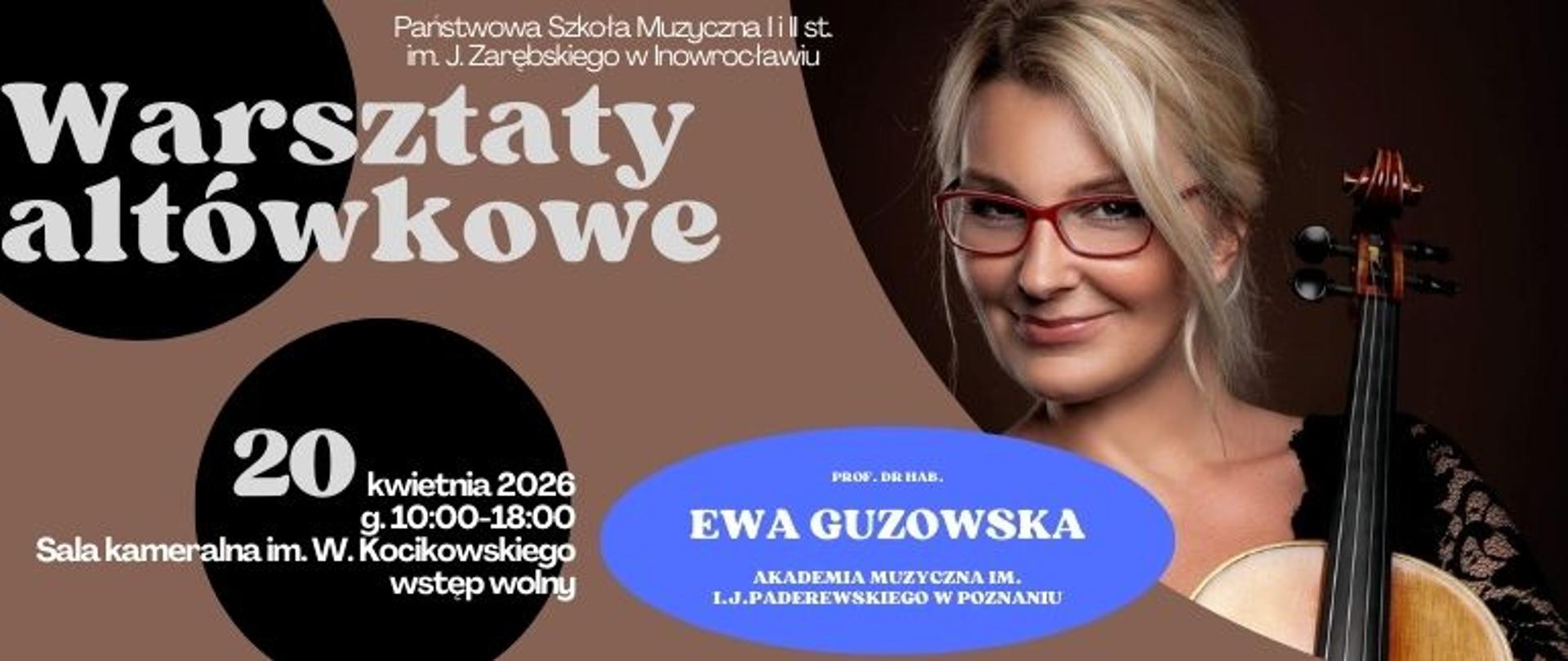 Warsztaty altówkowe Ewa Guzowska baner