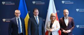Minister Paulina Hennig-Kloska i wiceminister Mikołaj Dorożała wraz z przedstawicielami delacji Ukrainy