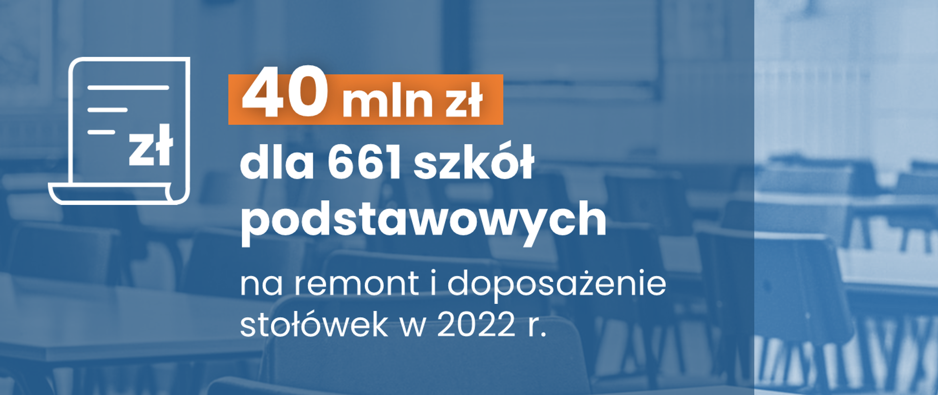Szkoły podstawowe na remont i doposażenie stołówek oraz jadalni otrzymają kolejne 40 mln zł