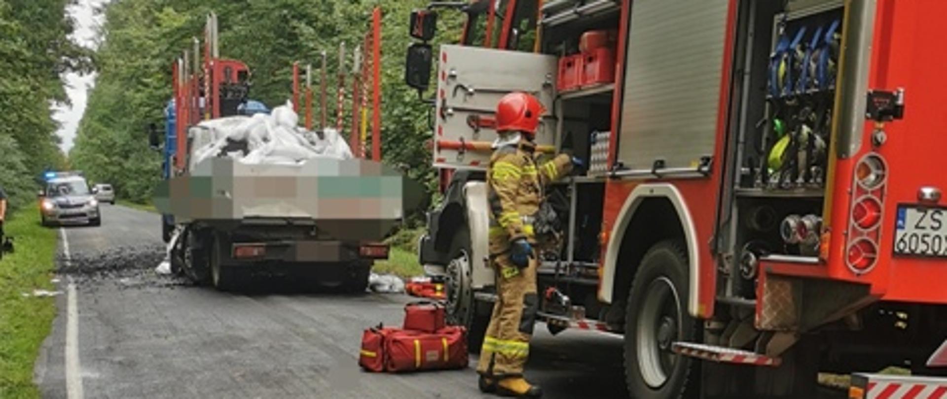 Trasa Grzybno- Stary Kraków – wypadek drogowy 