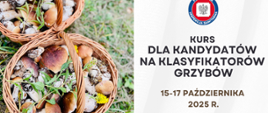 Zaproszenie na kurs specjalistyczny dla kandydatów na klasyfikatorów grzybów 