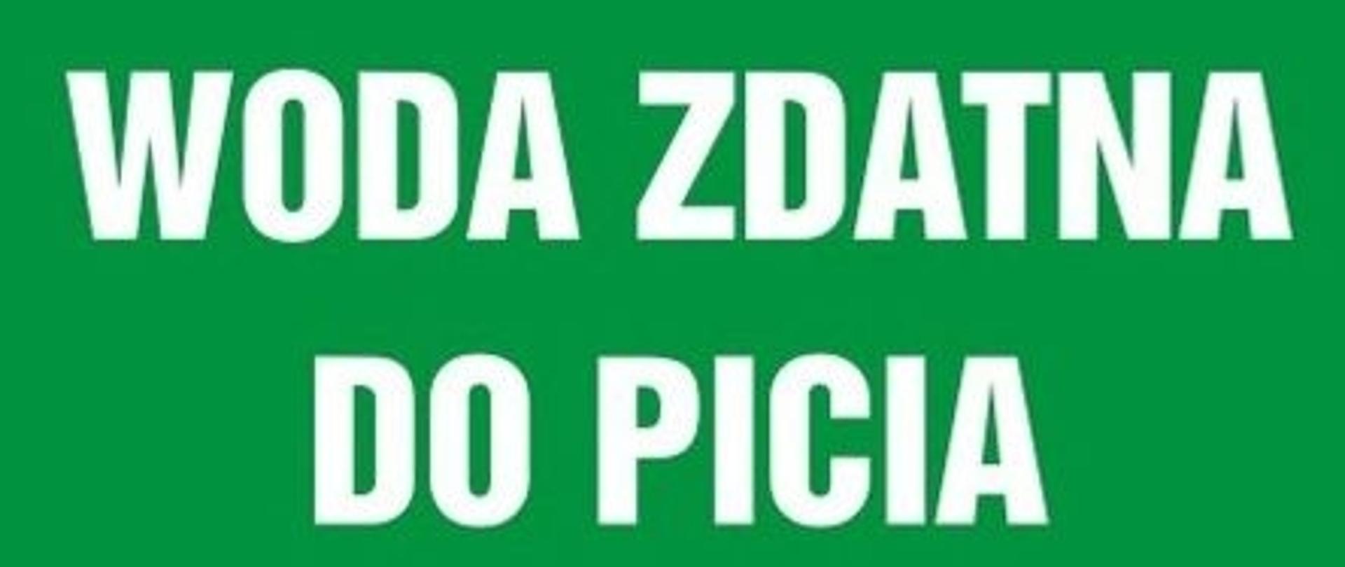 Woda zdatna do picia 