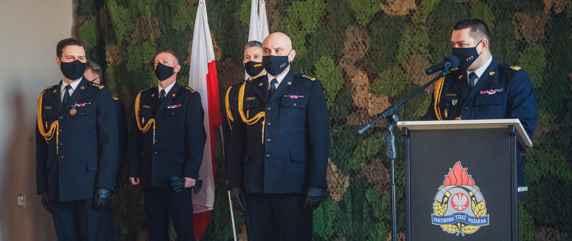 Uroczyste zdanie i przyjęcie obowiązków Komendanta Miejskiego Państwowej Straży Pożarnej w Zabrzu.