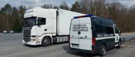 Zespół pojazdów skontrolowany przez funkcjonariuszy mazowieckiej Inspekcji Transportu Drogowego 