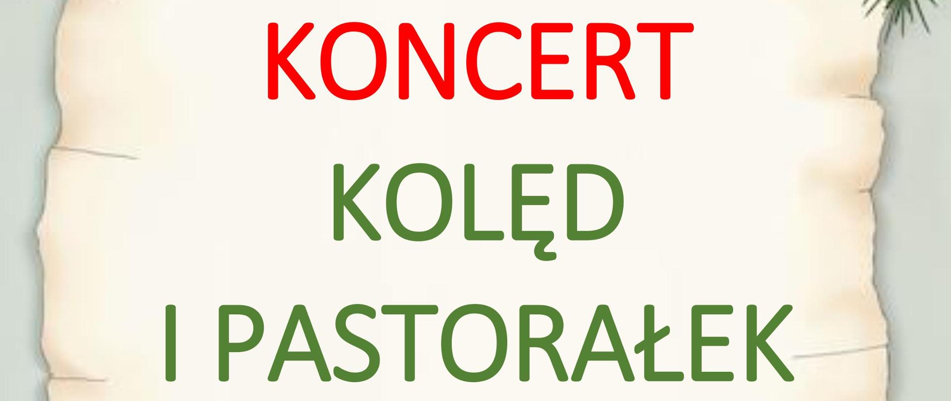 Na ścianie budynku umieszczono pergamin, na ziemi leży śnieg, stoją ubrane choinki oraz pod nimi prezenty. od góry tekst: Państwowa Szkoła Muzyczna I stopnia im Emila Młynarskiego w Augustowie zaprasza na koncert kolęd i pastorałek 19 grudnia 2025 , godz. 18.30. sala koncertowa PSM, ul. Wybickiego 1.